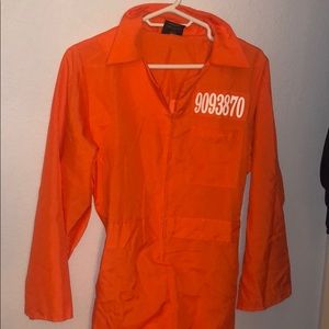 Inmate jail prison Halloween orange  jumpsuit